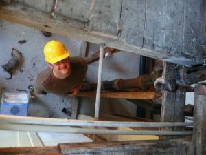 a service pro works on a home rennovation we do complete repiping and retrofit jobs